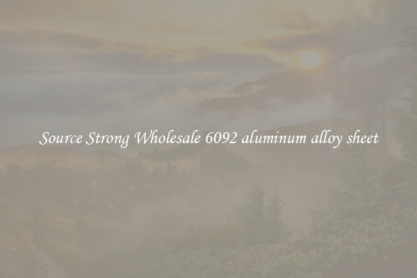 Source Strong Wholesale 6092 aluminum alloy sheet