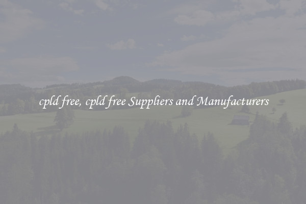 cpld free, cpld free Suppliers and Manufacturers