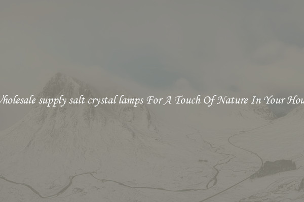 Wholesale supply salt crystal lamps For A Touch Of Nature In Your House