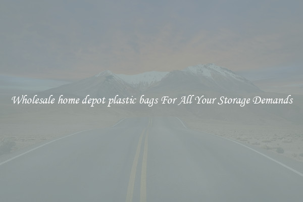 Wholesale home depot plastic bags For All Your Storage Demands