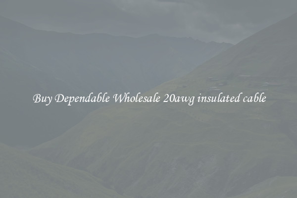 Buy Dependable Wholesale 20awg insulated cable