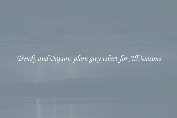 Trendy and Organic plain grey tshirt for All Seasons