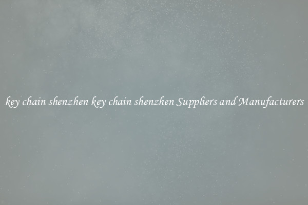 key chain shenzhen key chain shenzhen Suppliers and Manufacturers