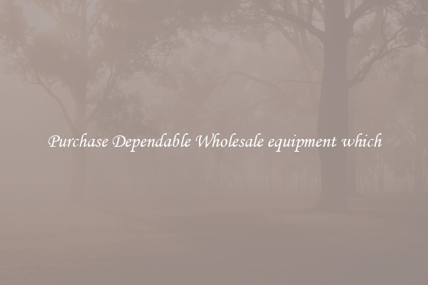 Purchase Dependable Wholesale equipment which