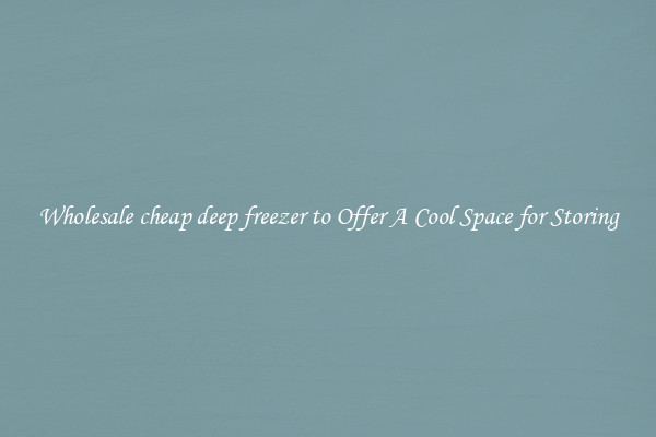 Wholesale cheap deep freezer to Offer A Cool Space for Storing