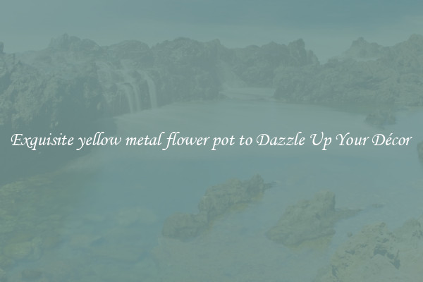 Exquisite yellow metal flower pot to Dazzle Up Your Décor 