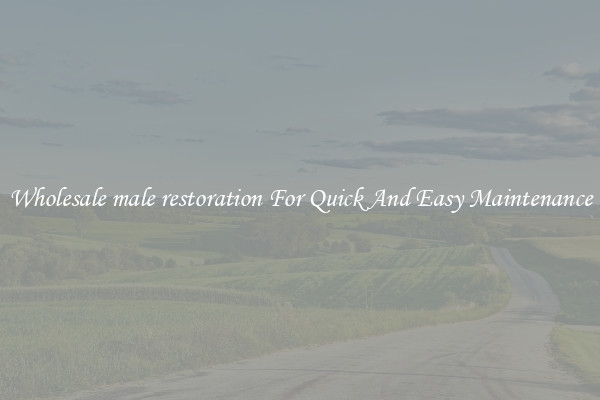 Wholesale male restoration For Quick And Easy Maintenance