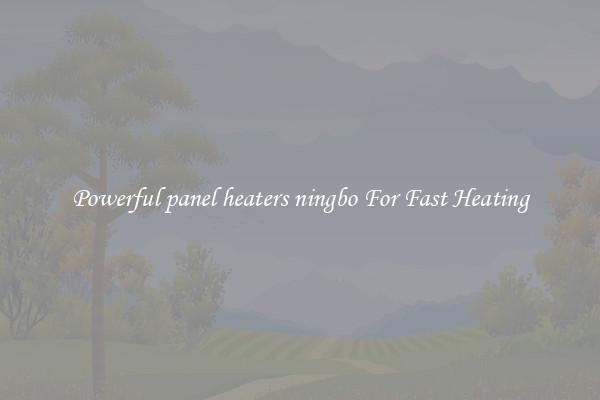 Powerful panel heaters ningbo For Fast Heating
