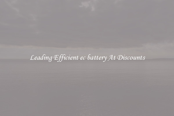 Leading Efficient ec battery At Discounts