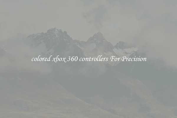 colored xbox 360 controllers For Precision